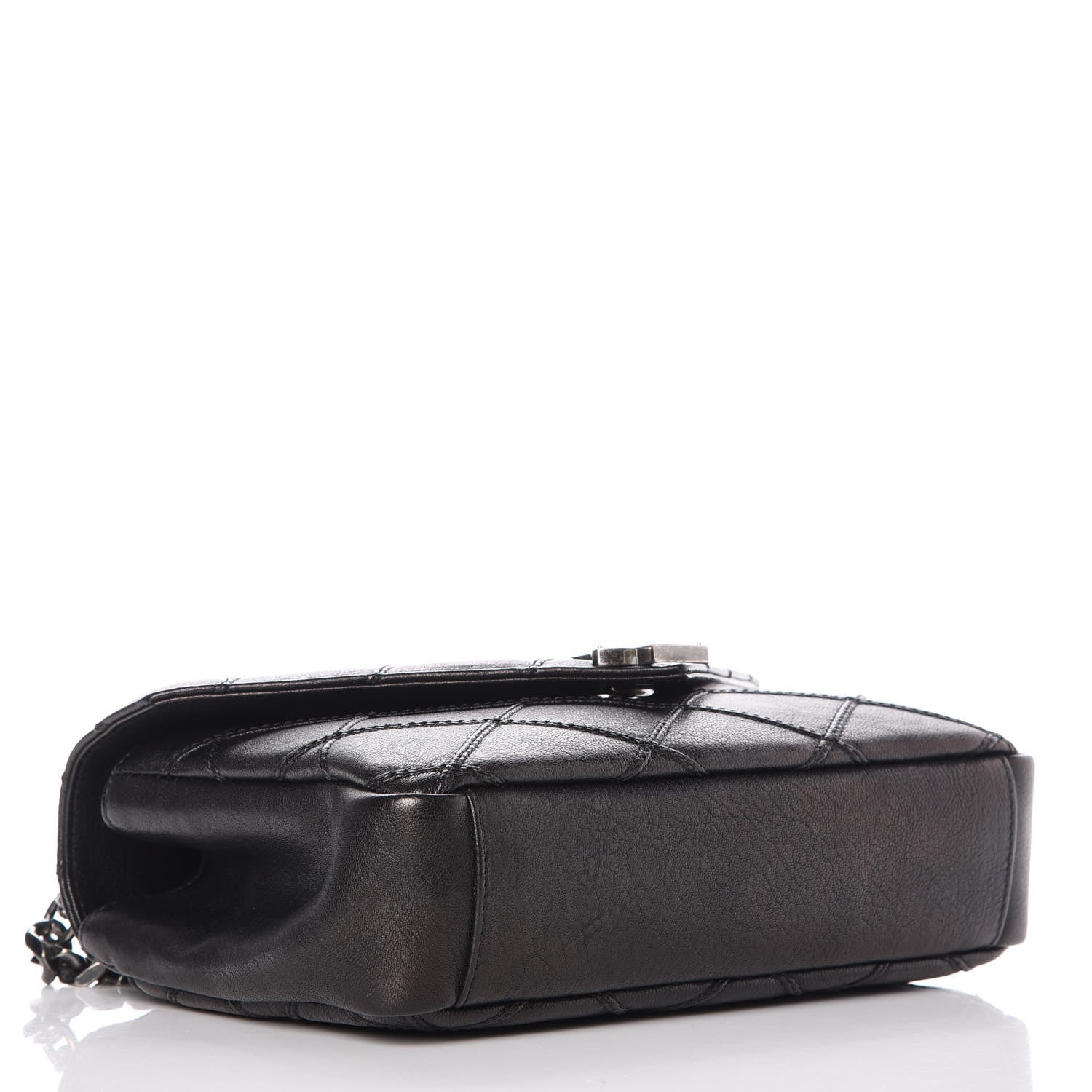 Saint Laurent Calfskin Matelasse Diamond Quilted Monogram Medium College Bag Black 4 of 8