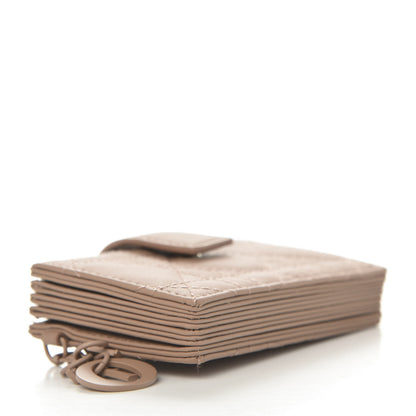 Christian Dior Ultra Matte Calfskin Cannage Lady Dior 5-Gusset Card Holder Blush Powder 4 of 6