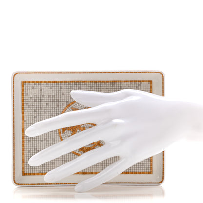 Hermes Porcelain Mosaique au 24 Gold Sushi Plate 2 of 5