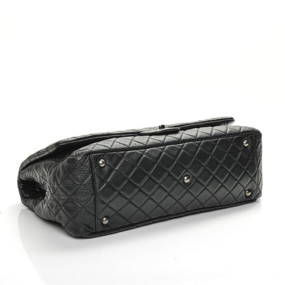 Chanel Calfskin Quilted XXL Travel Flap Bag Black 4 of 7