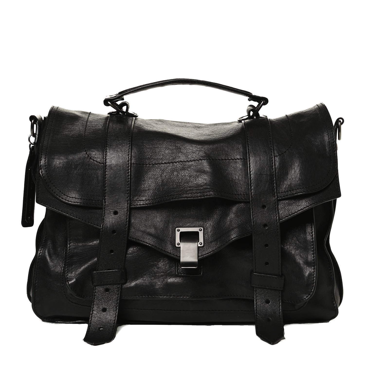 Proenza Schouler Lambskin PS1 Medium Satchel Black 1 of 13