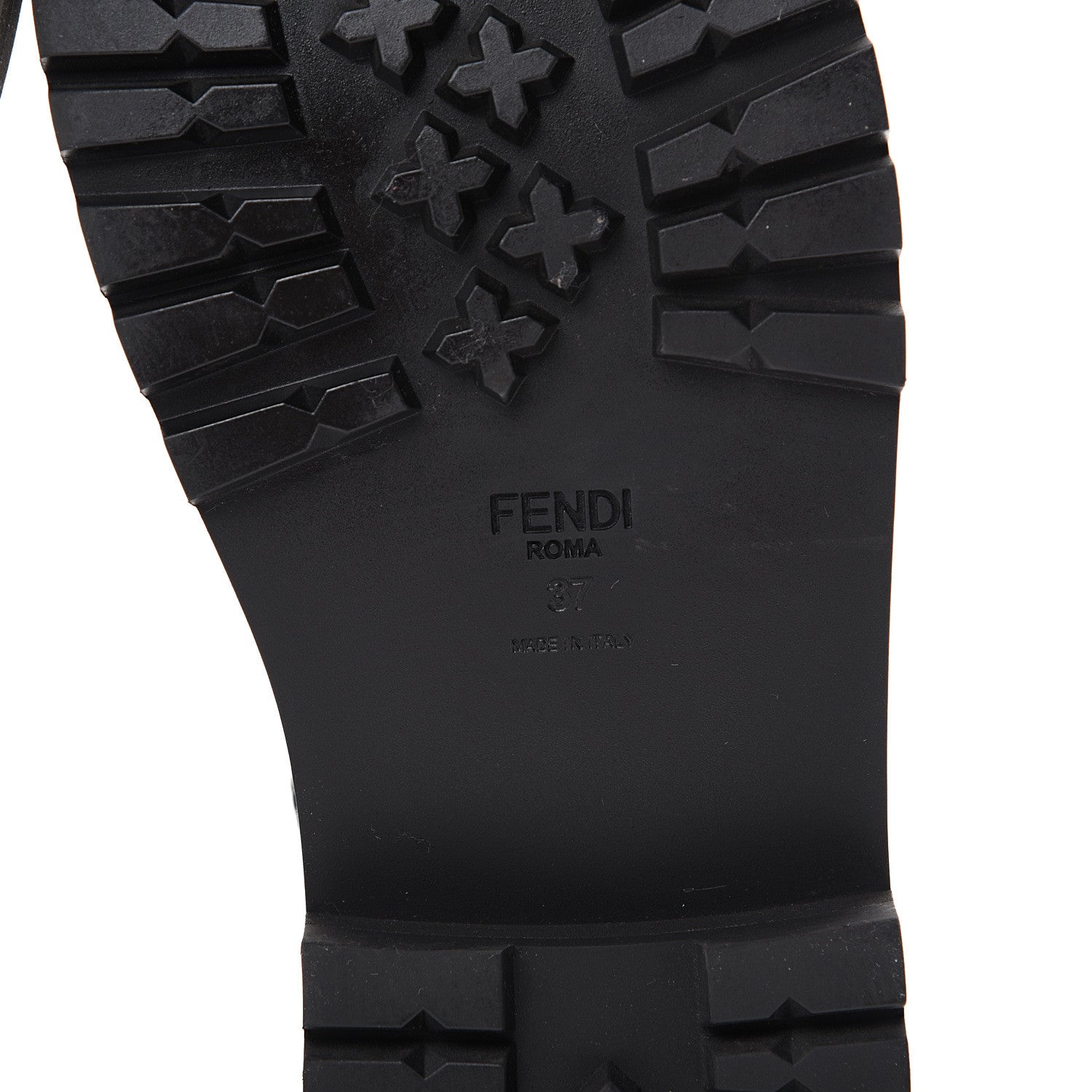 Fendi Shiny Stretch Nylon Platform Zip Biker Boots 37 Black 6 of 8