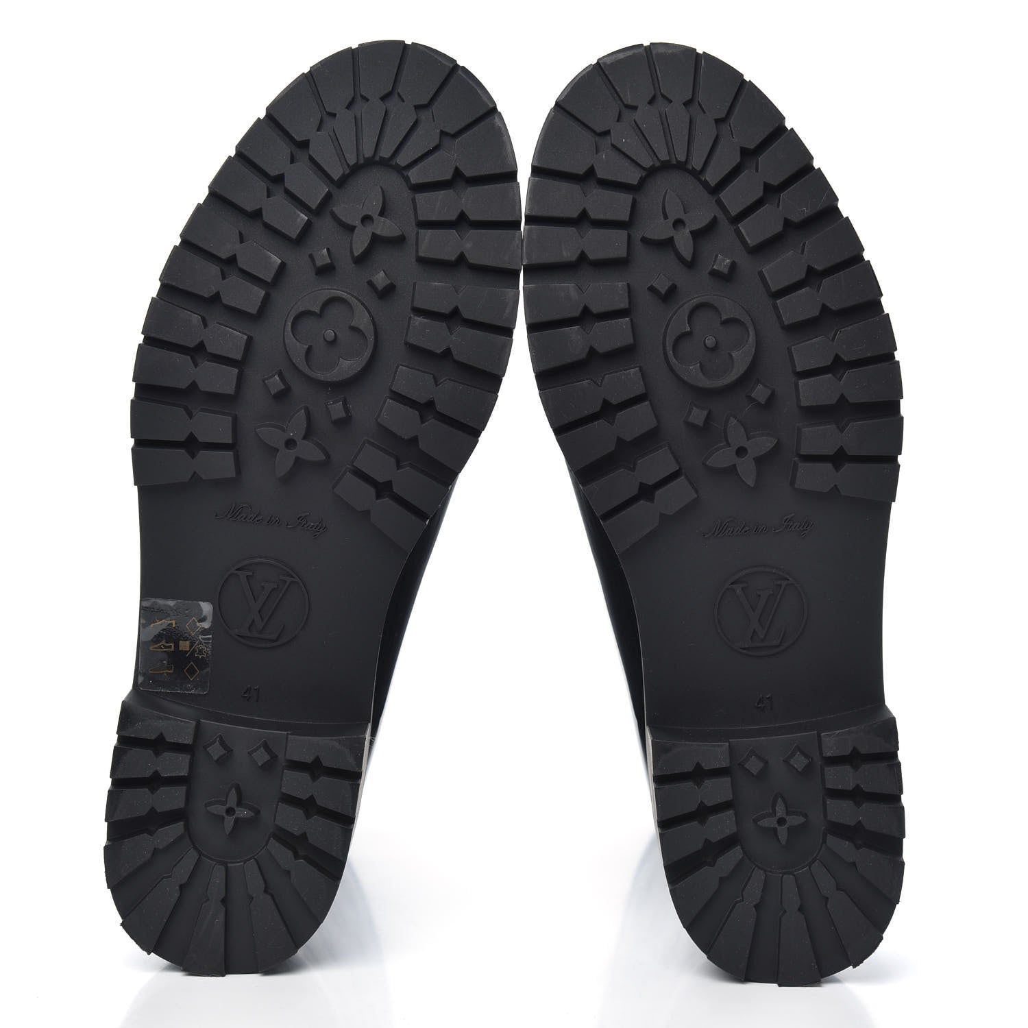Louis Vuitton Rubber Embossed Monogram Drops Flat Half Boots 41 Black 5 of 8
