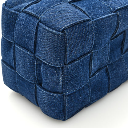 Bottega Veneta Denim Maxi Intrecciato Small Cassette Crossbody Bucket Bag Indigo 8 of 8