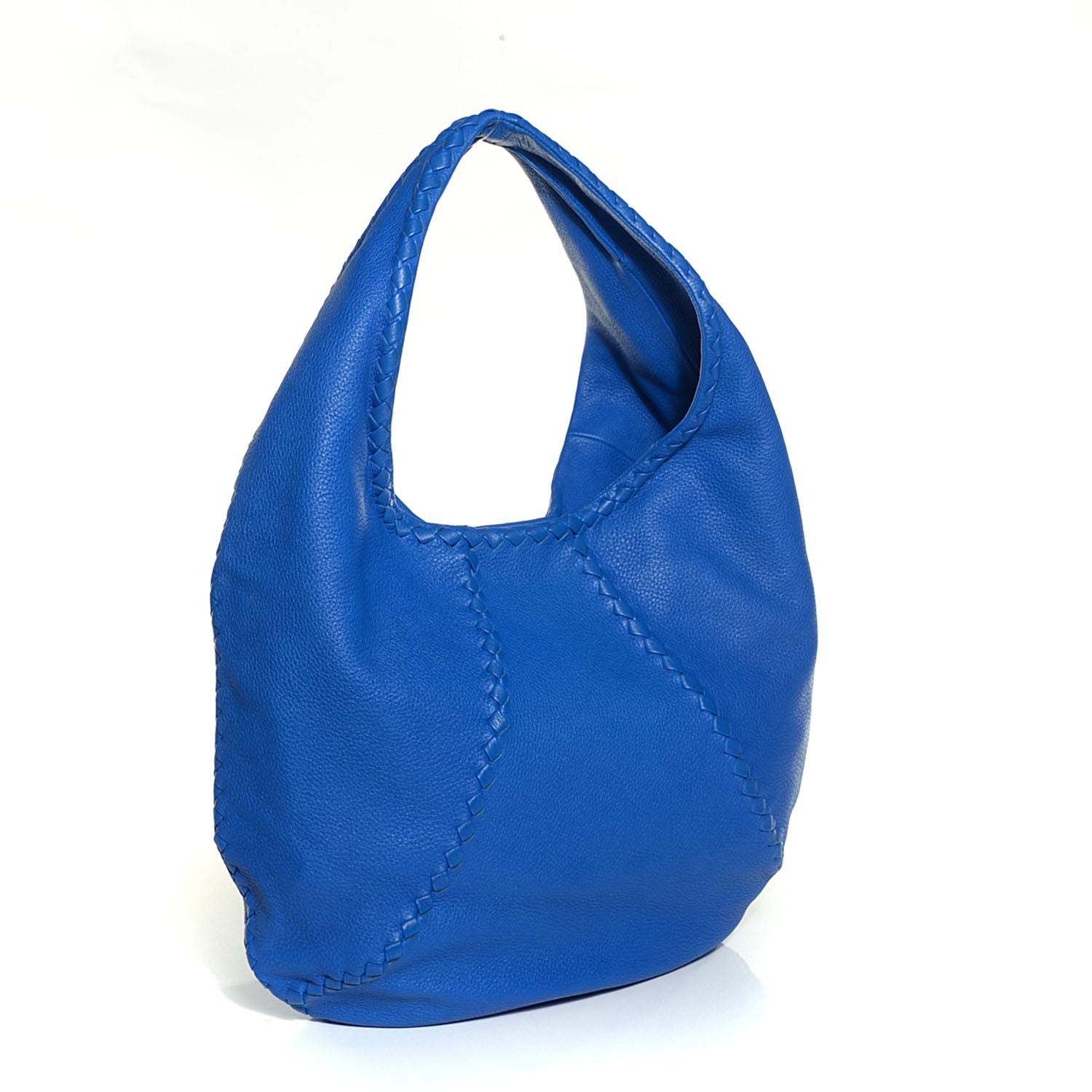 Bottega Veneta Cervo Deerskin Large Hobo Signal Blue 3 of 8