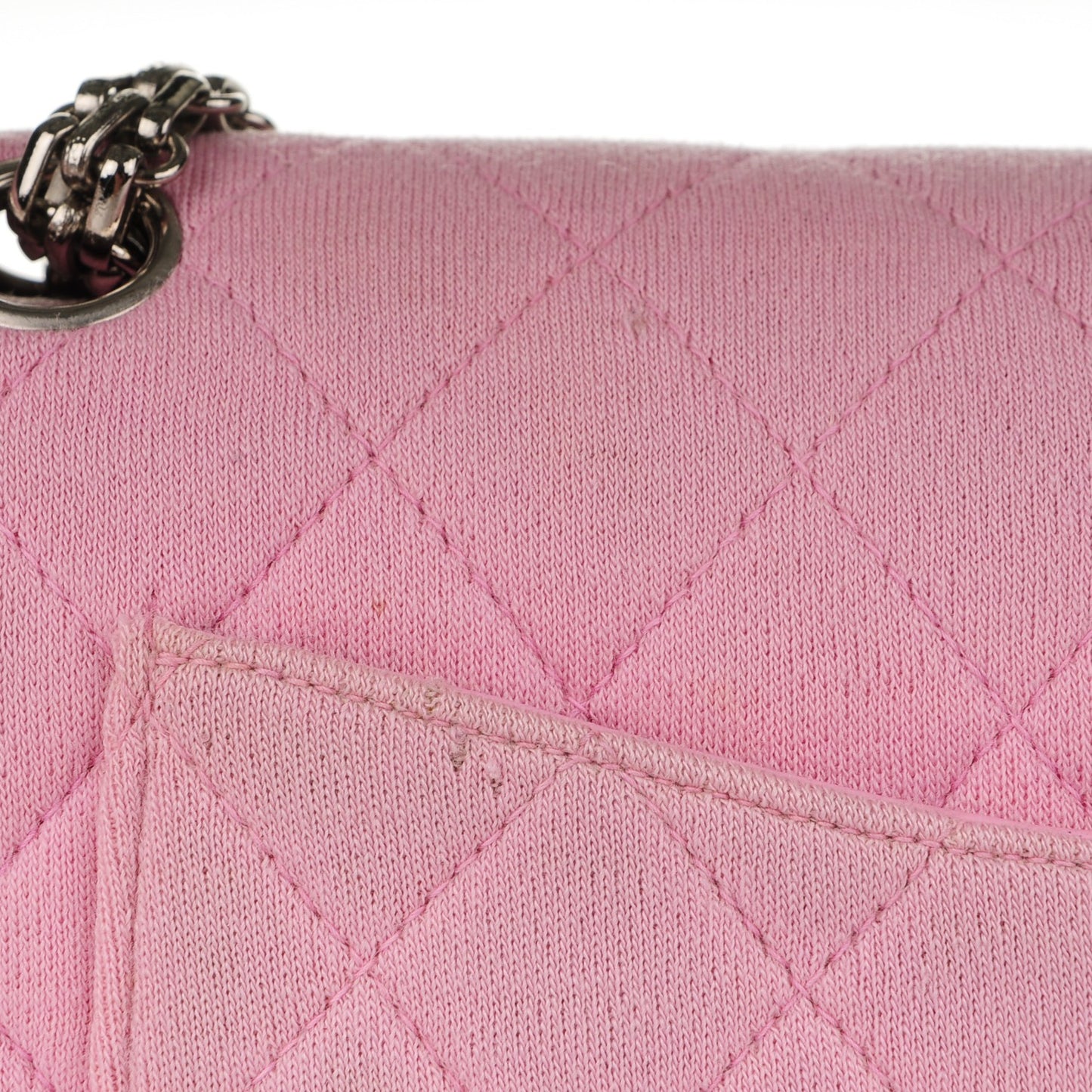 Jersey Quilted Medium Double Flap Pink