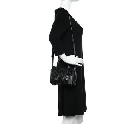 Miu Miu Nappa Matelasse Top Handle Bag Black 2 of 10
