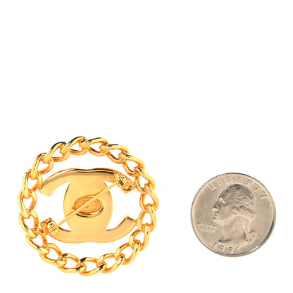 Chanel CC Brooch Gold 2 of 3