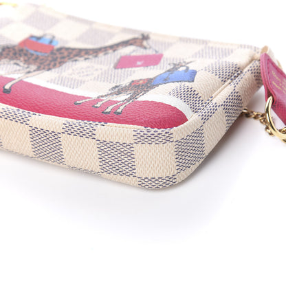Louis Vuitton Damier Azur 2017 Christmas Animation Mini Pochette Accessories 8 of 9