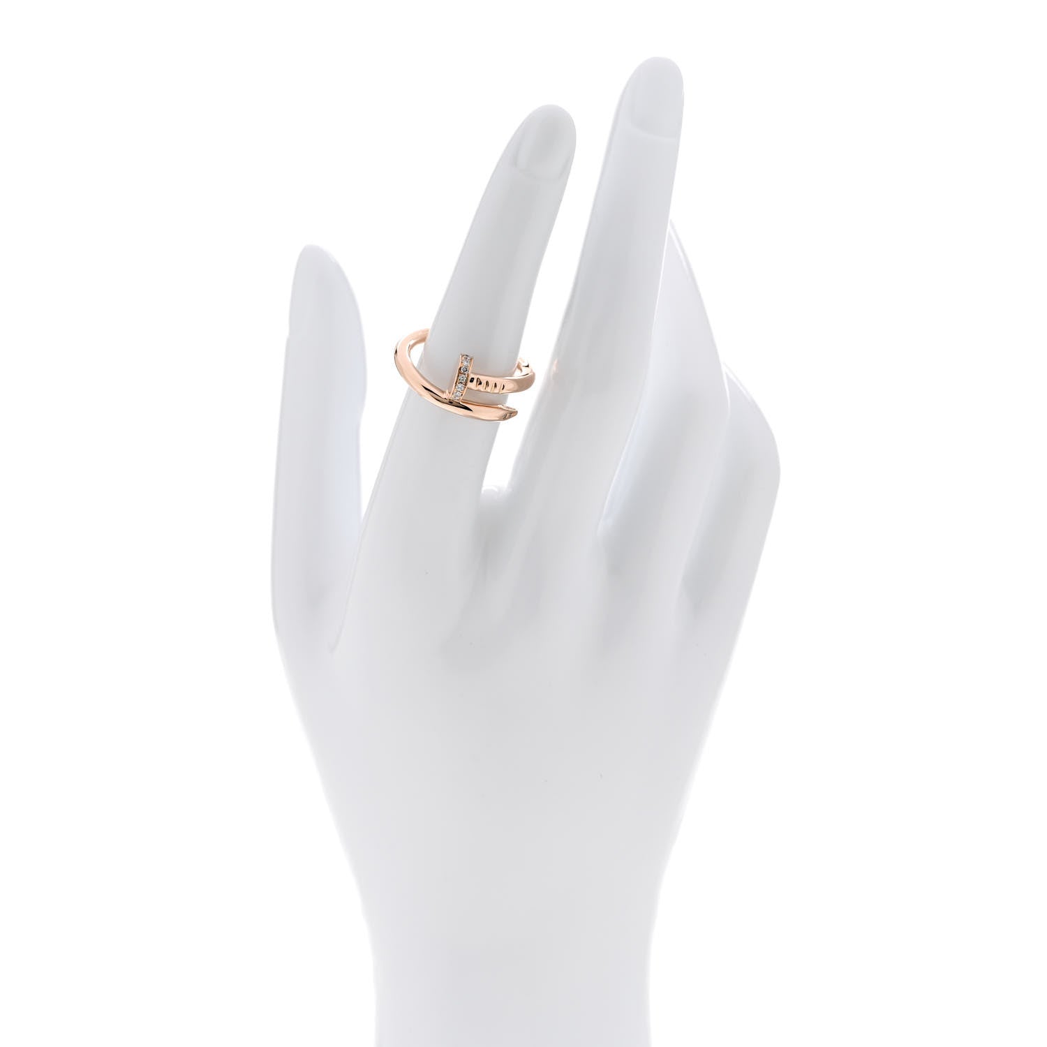 Cartier 18K Pink Gold Diamond Juste Un Clou Ring 54 6.75 2 of 6