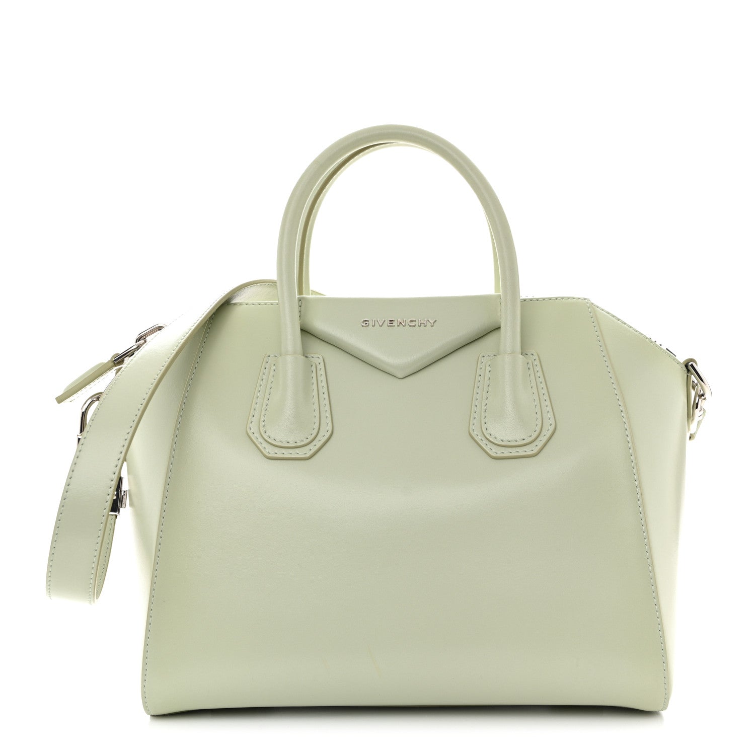 Givenchy Shiny Lord Calfskin Small Antigona Aqua Green 1 of 10