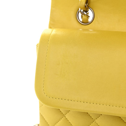 Chanel Lambskin Quilted Medium Double Flap Yellow 12 of 15