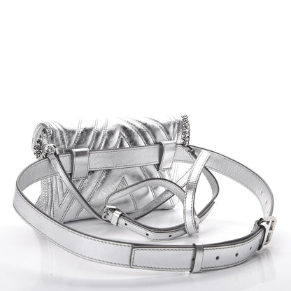 MCM Metallic Calfskin Small Patricia Belt Bag Berlin Silver 3 of 11
