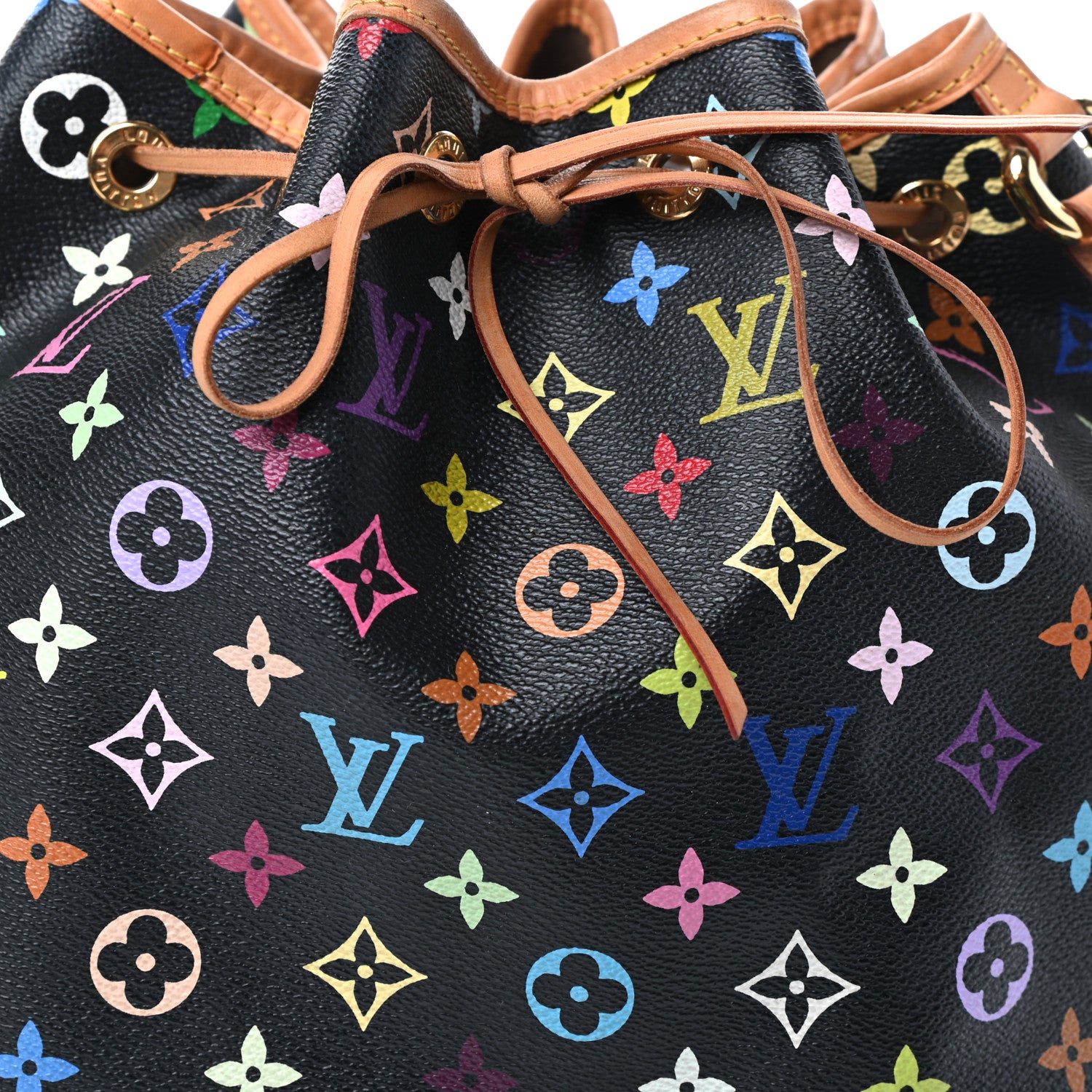 Louis Vuitton Monogram Multicolor Petit Noe Black 8 of 10