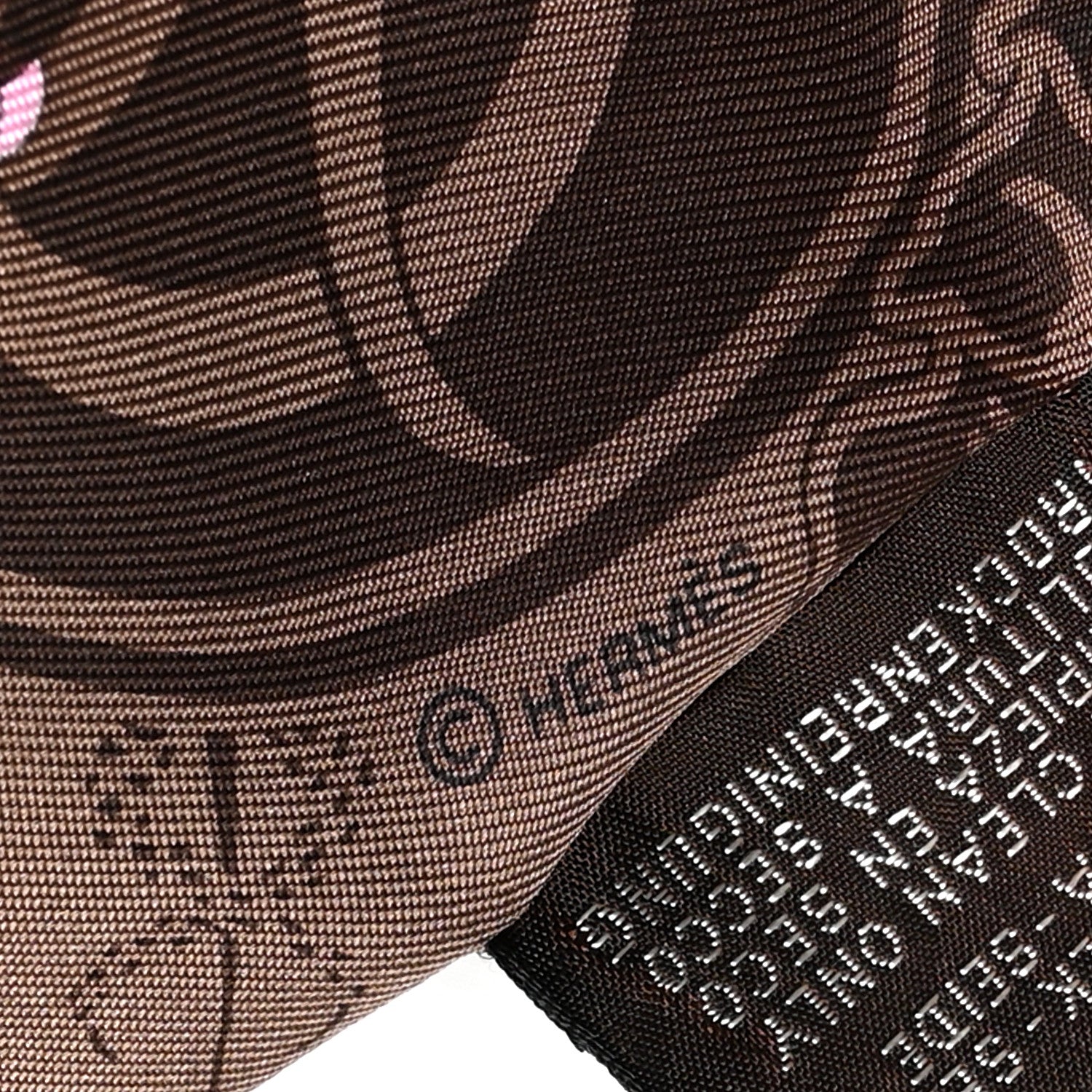Hermes Silk Ex-Libris Les Parisie Twilly Marron Rose Vif Jaune 3 of 4