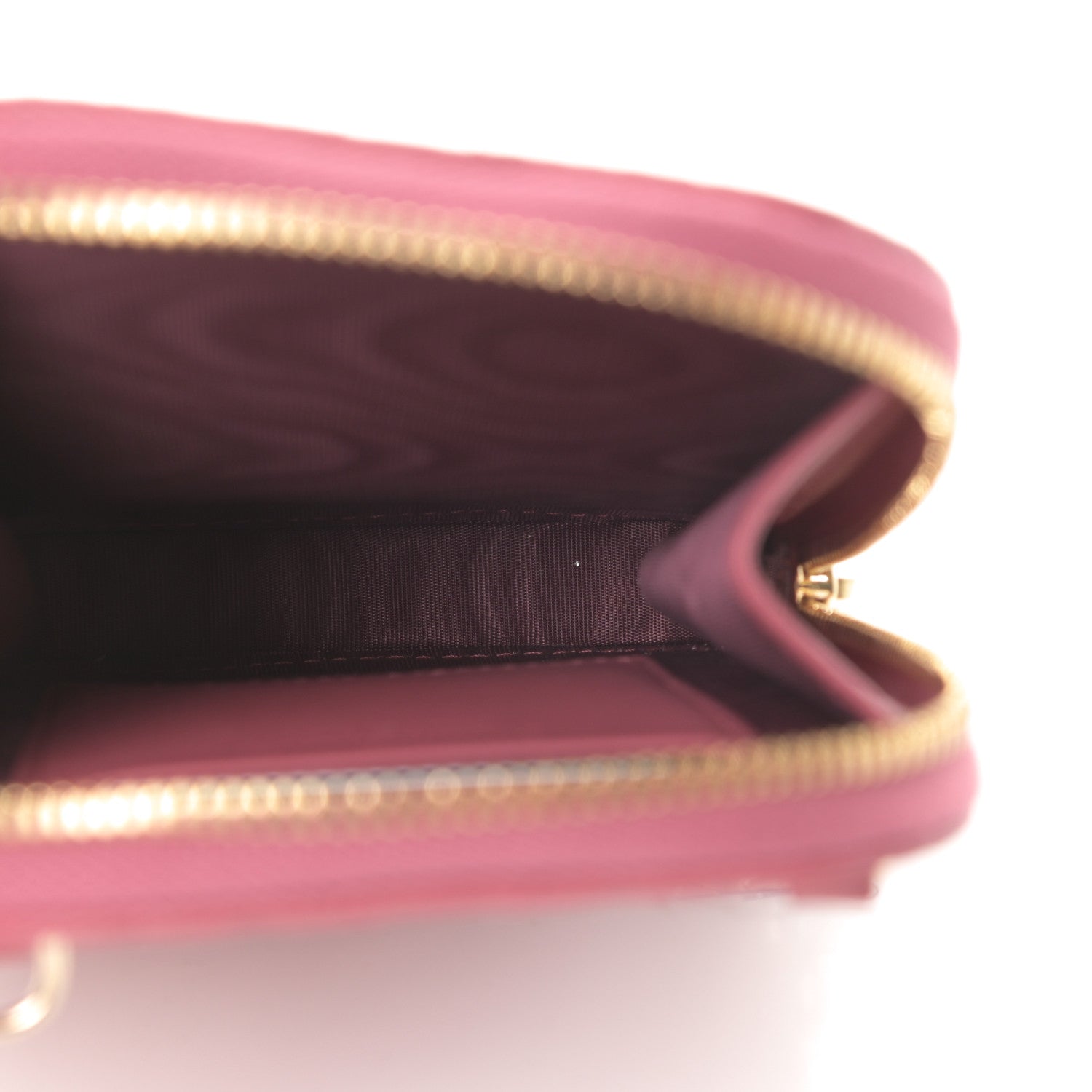 Christian Dior Lambskin Cannage Lady Dior Phone Holder Strawberry Pink 5 of 11