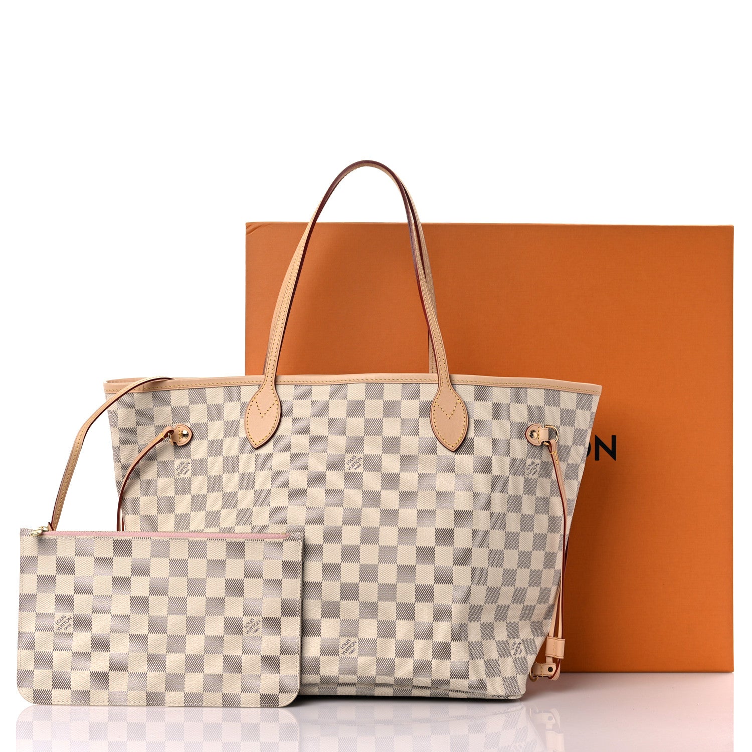 Louis Vuitton Damier Azur Neo Neverfull MM Rose Ballerine 12 of 12