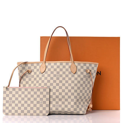 Louis Vuitton Damier Azur Neo Neverfull MM Rose Ballerine 12 of 12