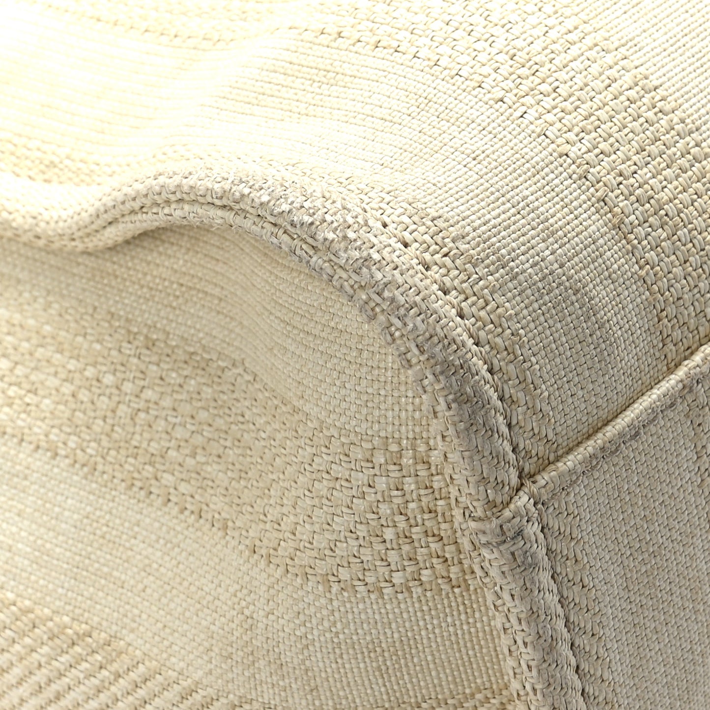 Mixed Fibers Striped Medium Deauville Tote Beige