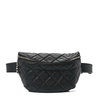 Chanel Grained Calfskin Quilted Waist Belt Bag Black 1 of 11
