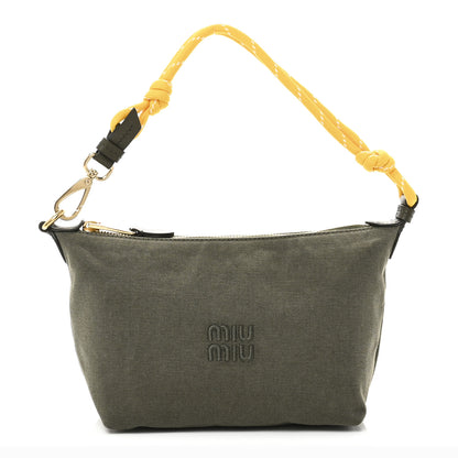 Miu Miu Canvas Gabardine Pouch Green 1 of 9