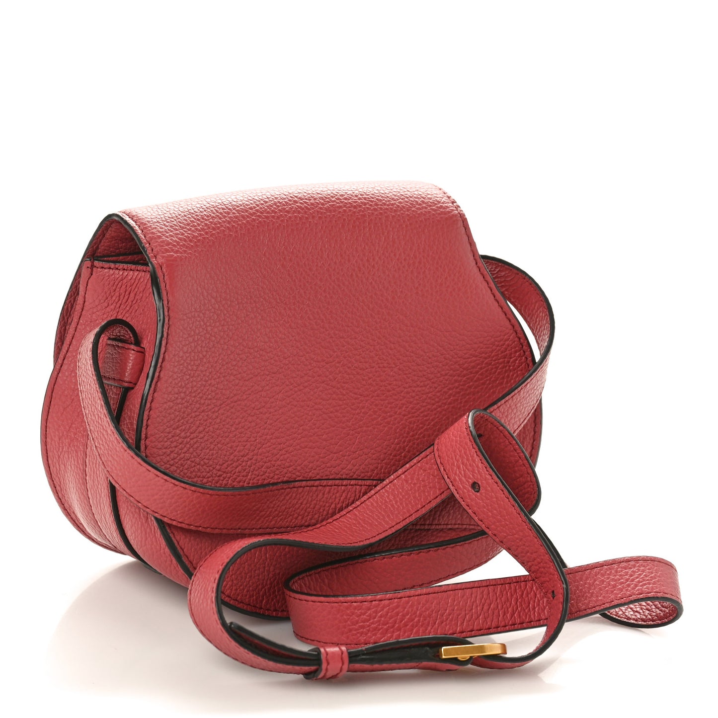 Calfskin Mini Marcie Round Crossbody Bag Rusty Pink