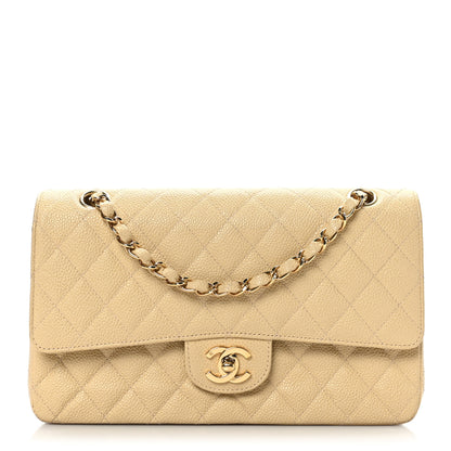 Chanel Caviar Quilted Medium Double Flap Beige Clair 1 of 9