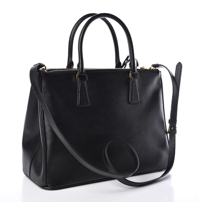 Prada Saffiano Medium Galleria Double Zip Tote Black 3 of 9