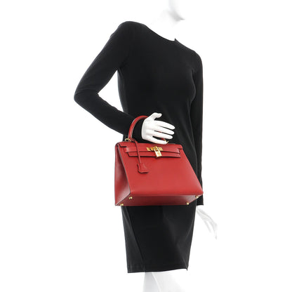 Hermes Epsom Kelly Sellier 28 Rouge 3 of 40