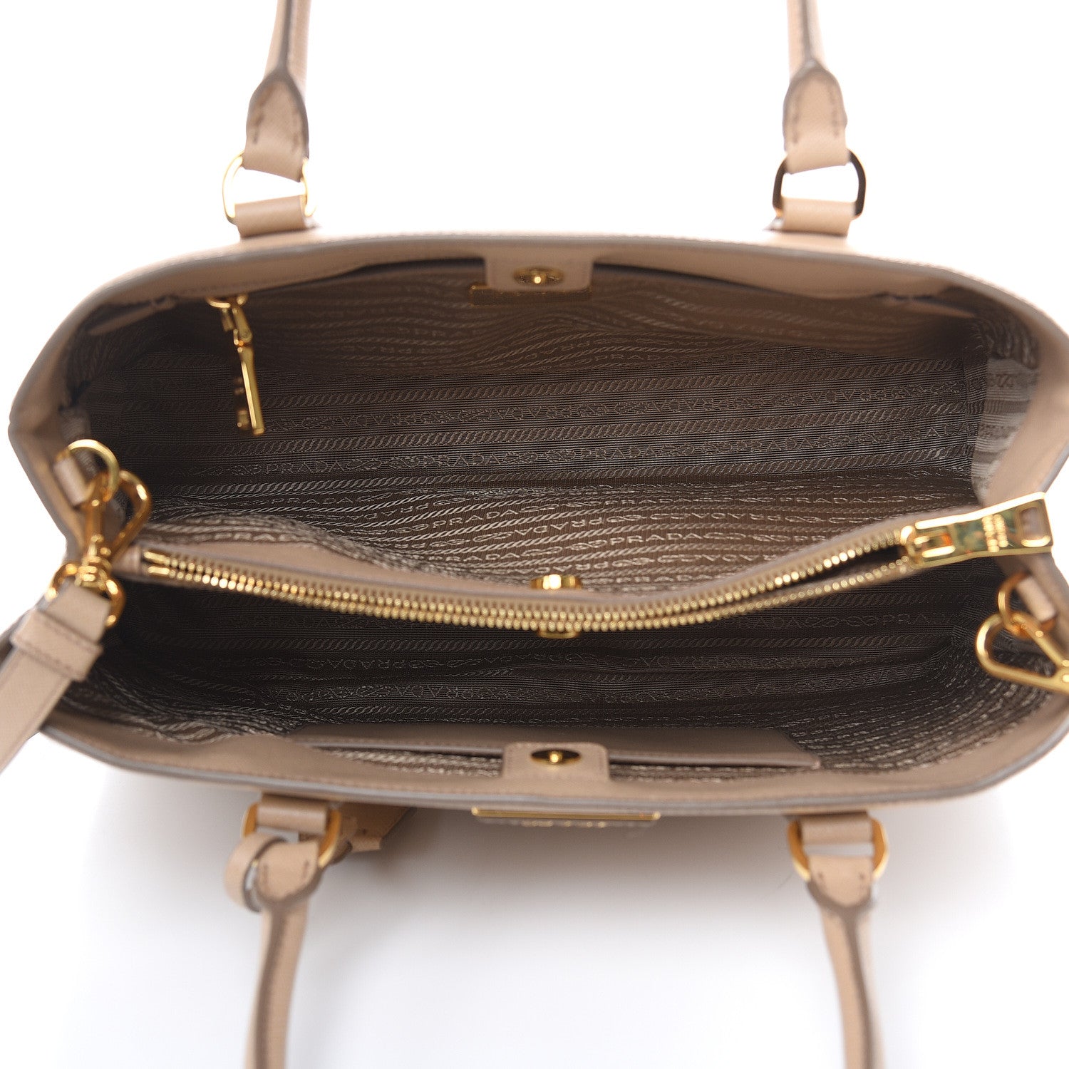 Prada Saffiano Lux Medium Tote Sabbia 5 of 12