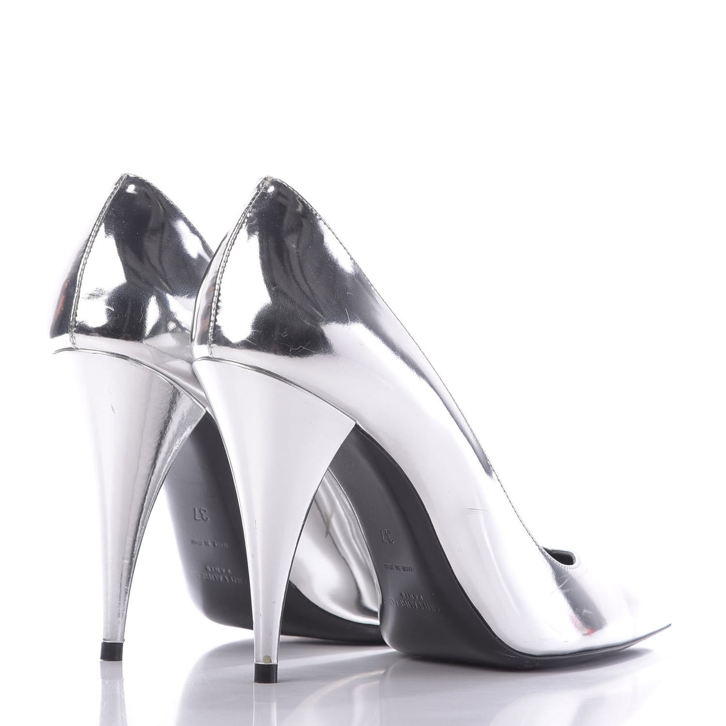 Calfskin Kiki 100 Pumps 37 Silver