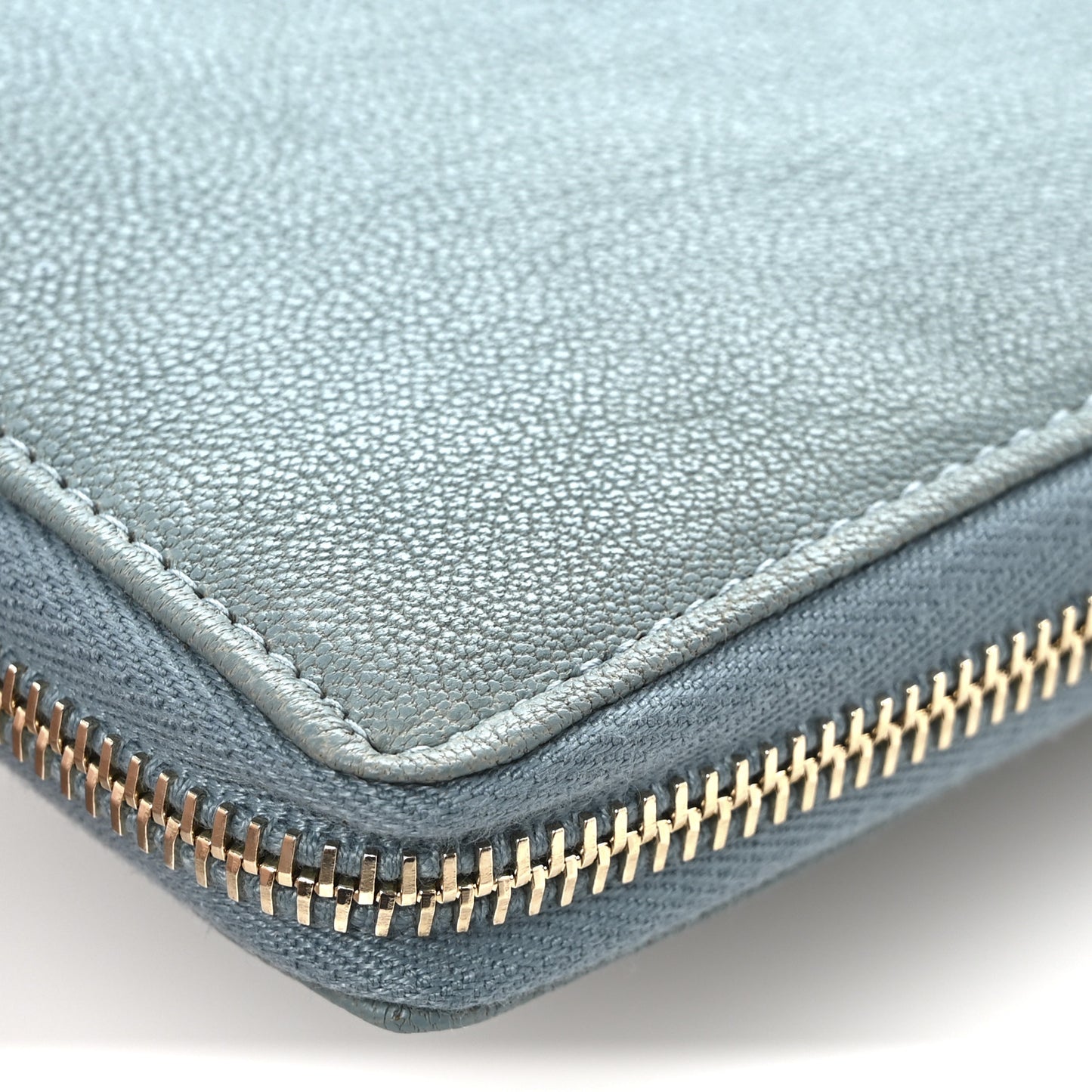 Sheepskin ChYc Zip Around Wallet Blue Glacier