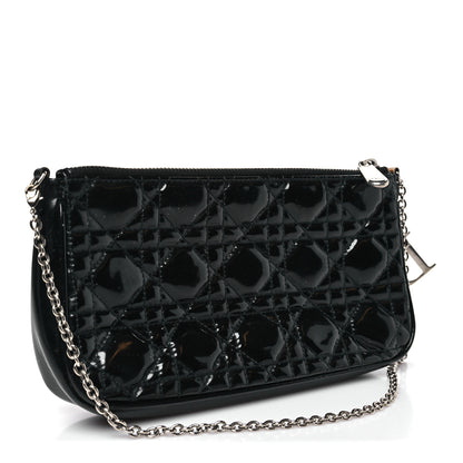 Christian Dior Patent Cannage Lady Dior Pochette Black 3 of 11