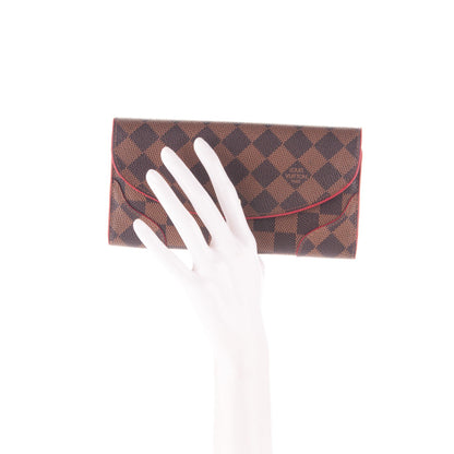 Louis Vuitton Damier Ebene Caissa Wallet Cherry 2 of 6