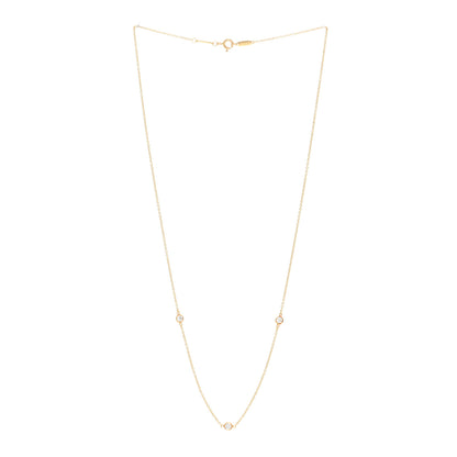 Tiffany 18K Yellow Gold Elsa Peretti Diamonds by the Yard 3 Station Necklace 3 of 4