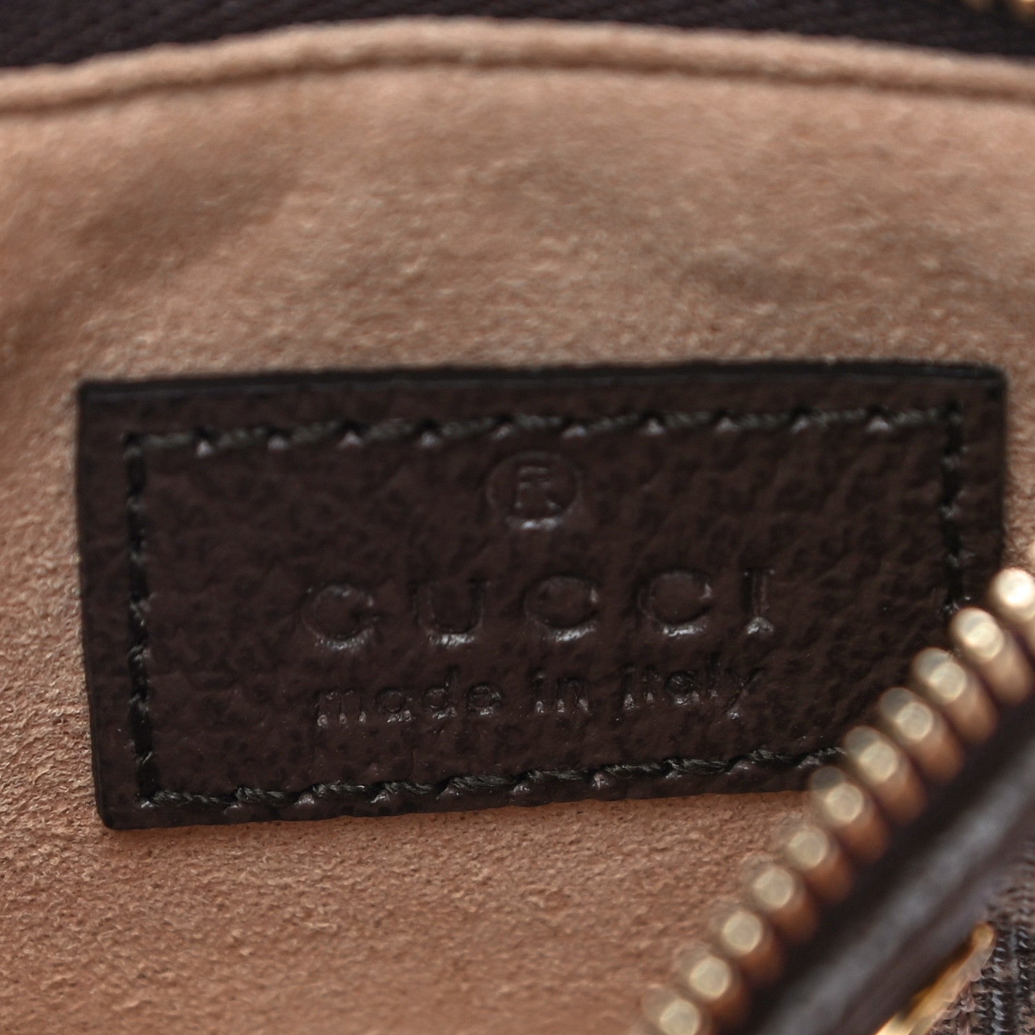 Gucci GG Supreme Monogram Web Ophidia Zip Card Case Brown 6 of 11