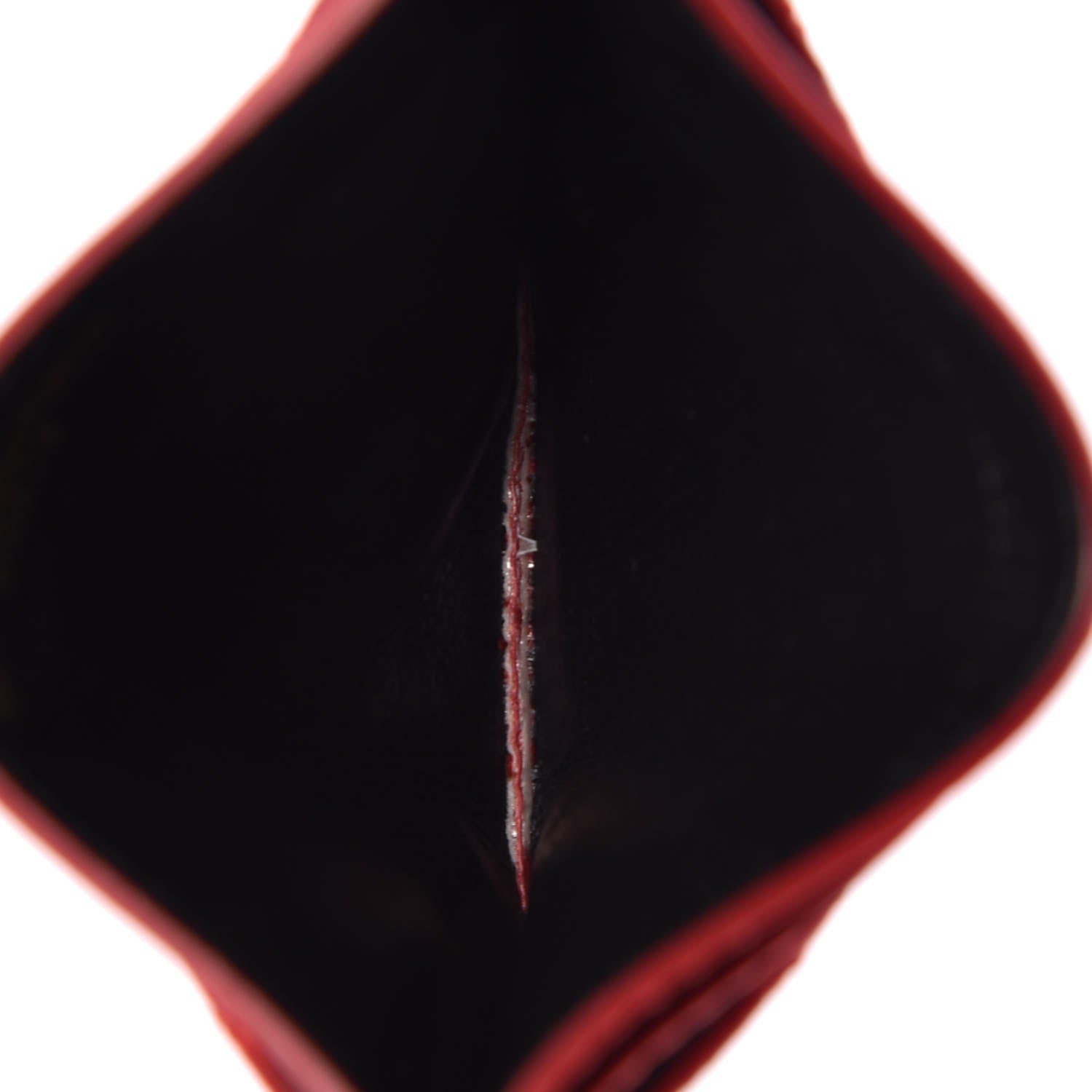 Saint Laurent Grain De Poudre Matelasse Chevron Monogram Credit Card Case New Red 5 of 8