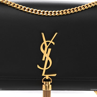 Saint Laurent Smooth Calfskin Medium Classic Monogram Kate Tassel Satchel Black 7 of 9