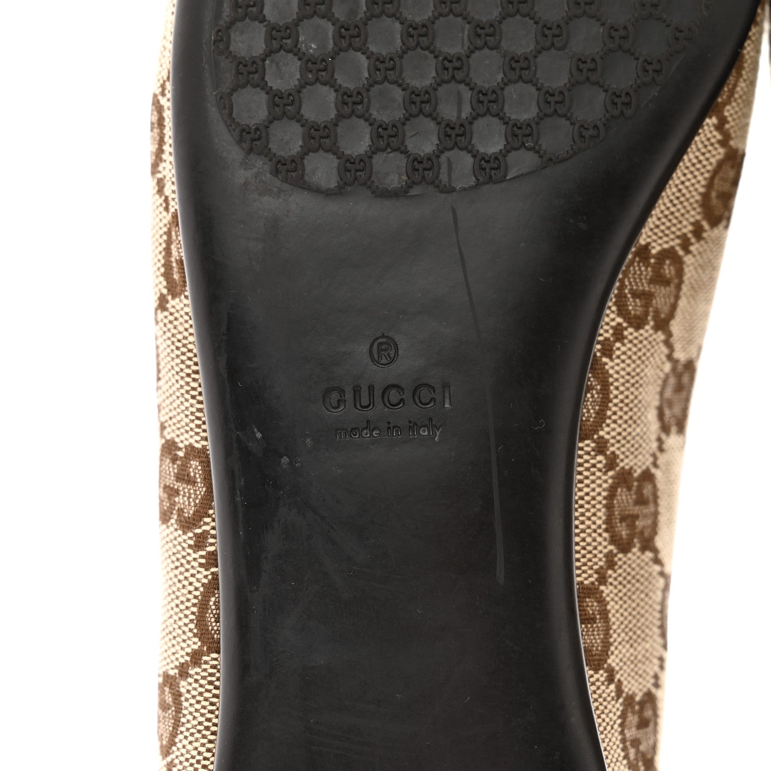 Gucci GG Monogram Ballet Flat 38.5 Beige Ebony 6 of 9