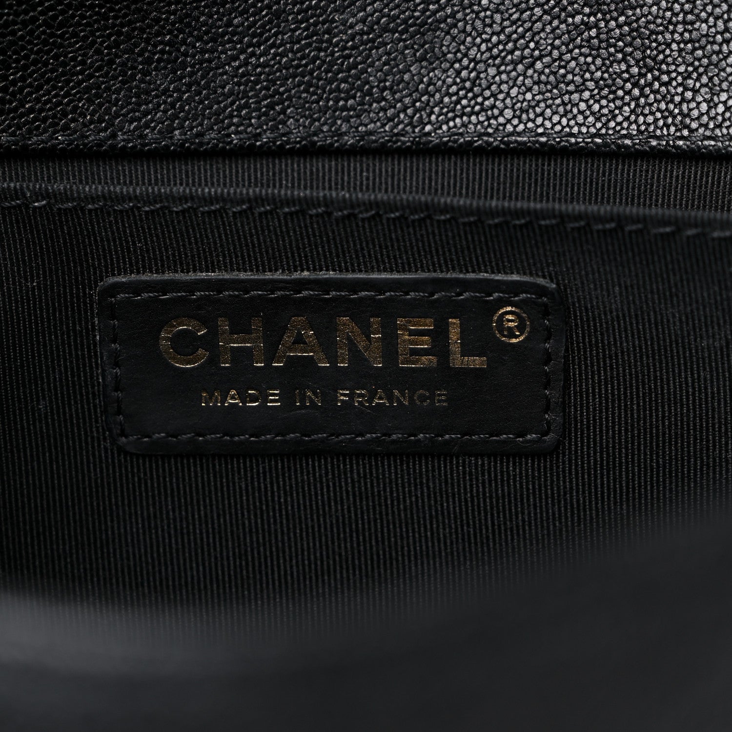 Chanel Caviar Chevron Quilted Medium Boy Flap Black 6 of 13