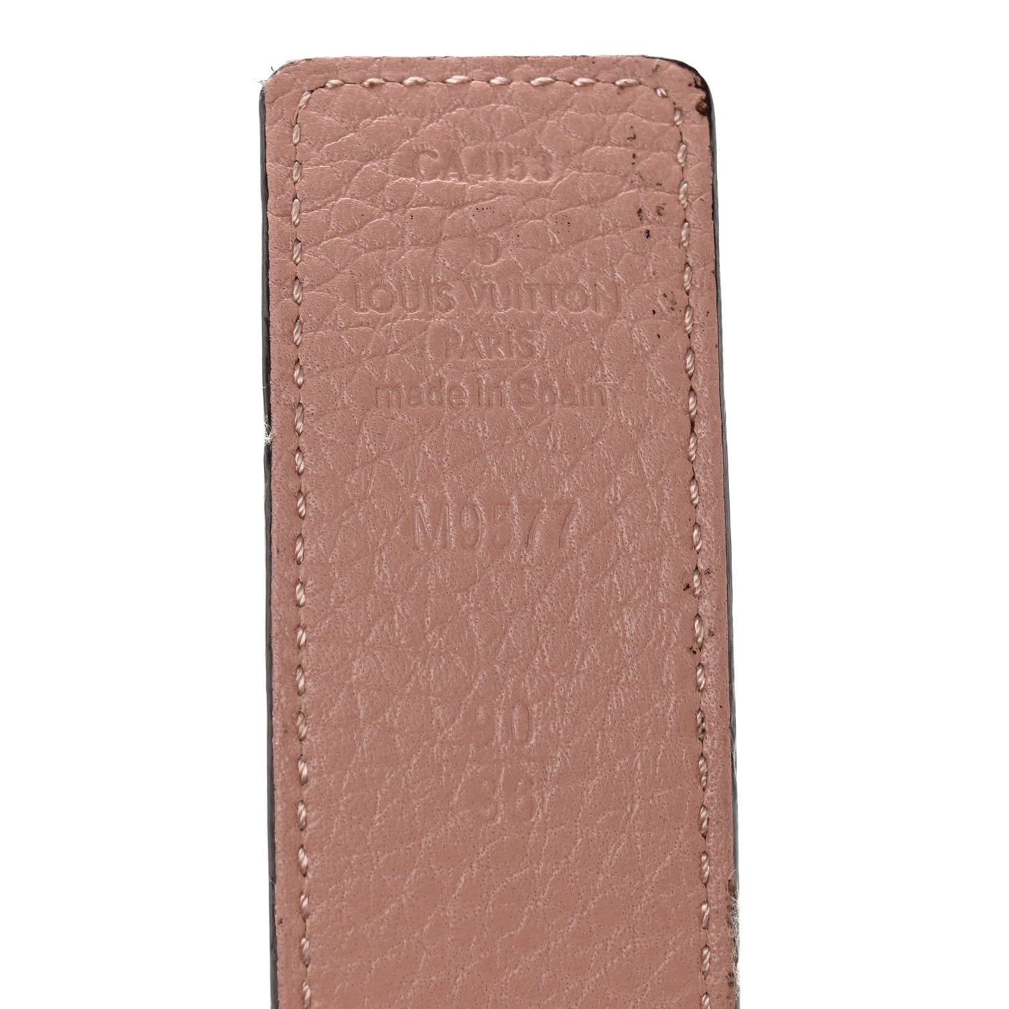 Taurillon Calfskin Monogram 30mm LV Initiales Reversible Belt 90 36 Rose Ballerine Ivory
