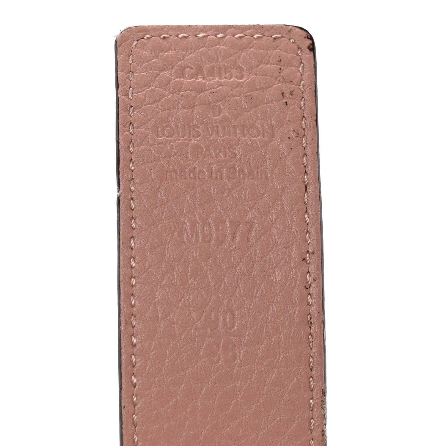 Louis Vuitton Taurillon Calfskin Monogram 30mm LV Initiales Reversible Belt 90 36 Rose Ballerine Ivory 5 of 9
