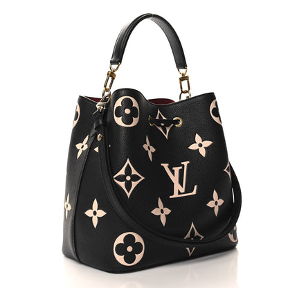 Louis Vuitton Empreinte Monogram Giant Neonoe MM Black Beige 4 of 10