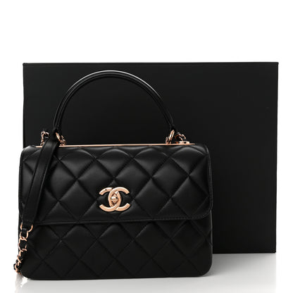 Chanel Lambskin Quilted Small Trendy CC Dual Handle Flap Bag Black 11 of 11