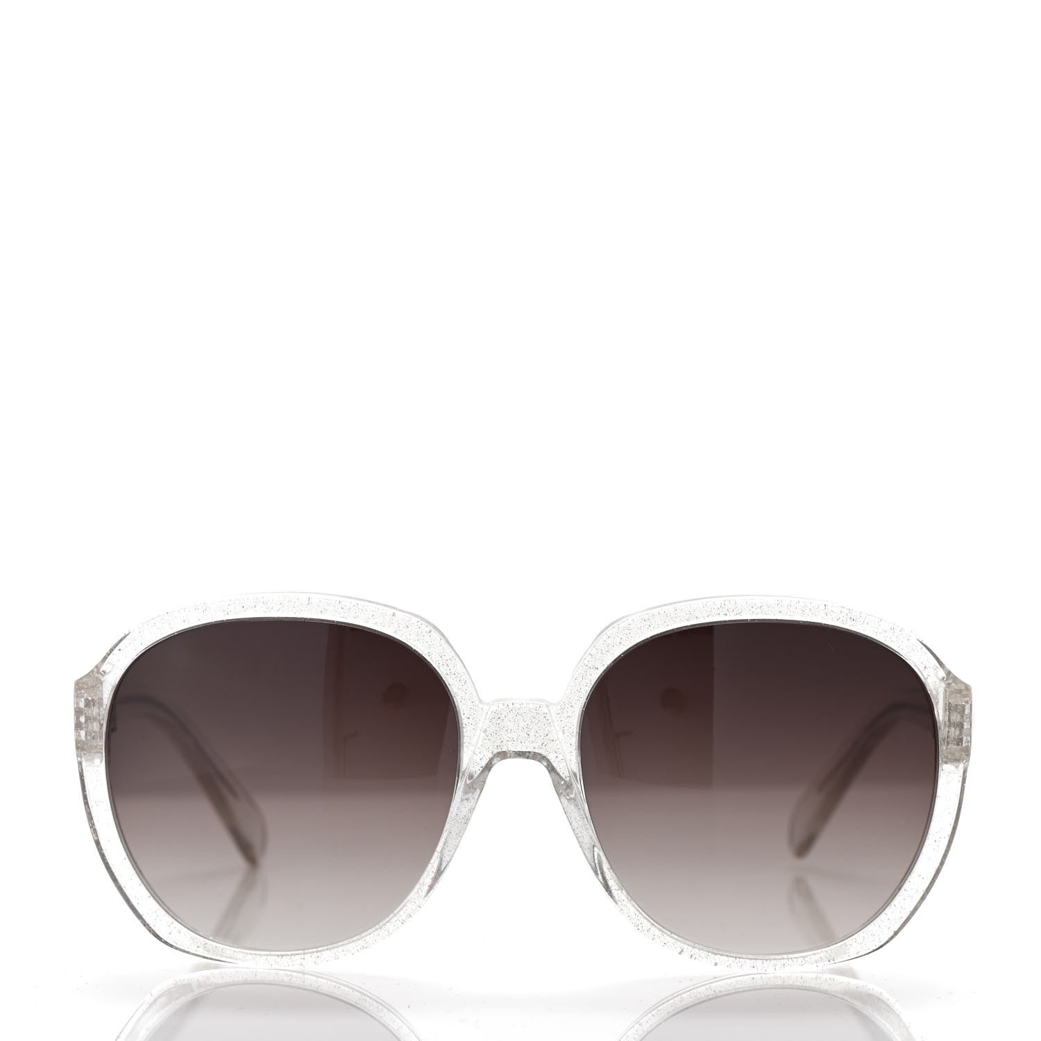 Celine Acetate Glitter Round Sunglasses CL 40147I Clear 4 of 6
