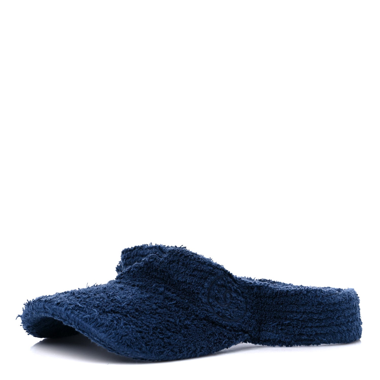 Chanel Cotton Terrycloth CC Visor Blue 1 of 7