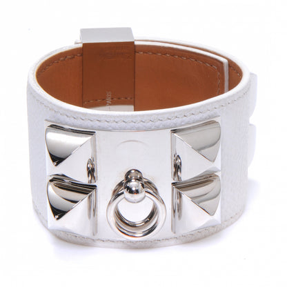 Hermes Epsom Collier de Chien CDC Bracelet White 1 of 6