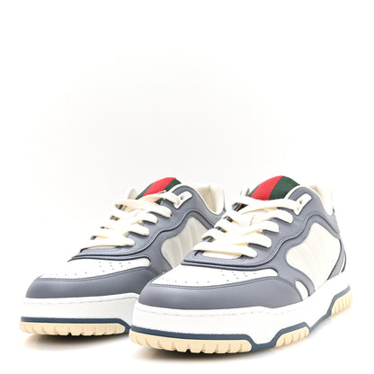 Gucci Sparrow Calfskin Mens Re-Web Sneakers 9.5 Grey White 4 of 9