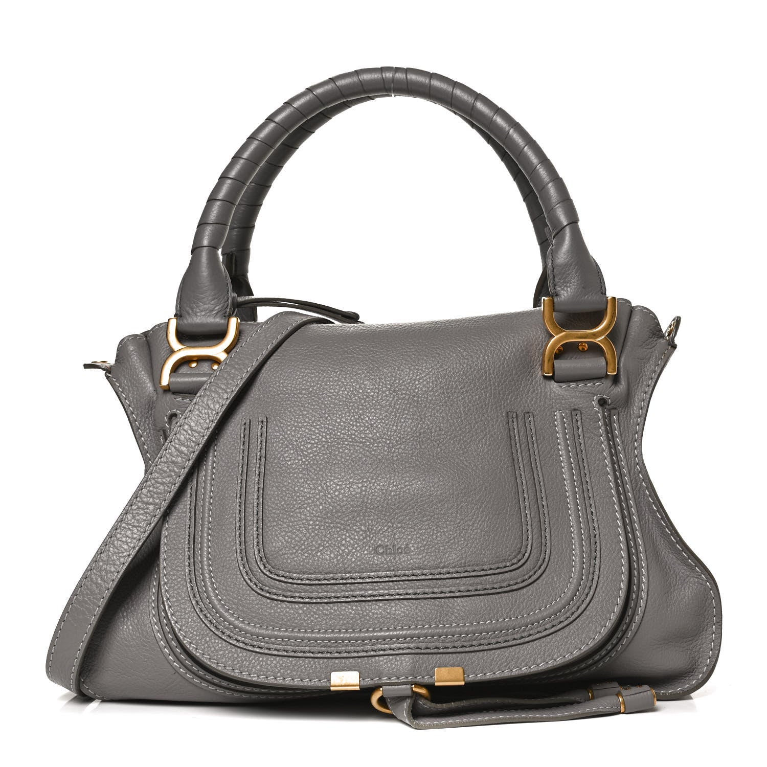 Chloe Calfskin Medium Marcie Satchel Cashmere Grey 1 of 12