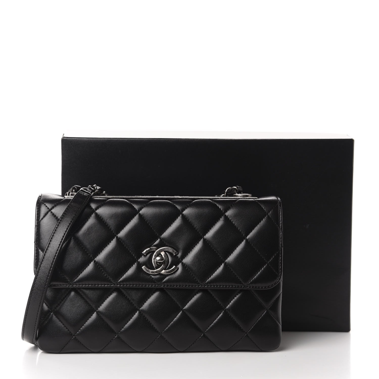 Chanel Lambskin Quilted Medium Trendy CC Flap Black 11 of 11